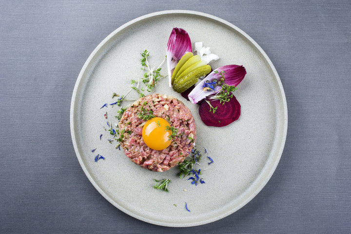 A5 Wagyu Tartare with Soy Cured Egg and Imperia Caviar