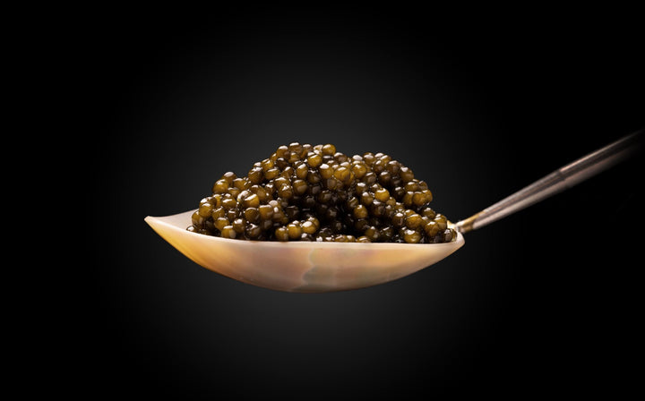 Caviar on a mother of pearl spoon