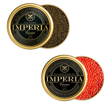 Salmon Roe & Royal Ossetra Caviar Bundle