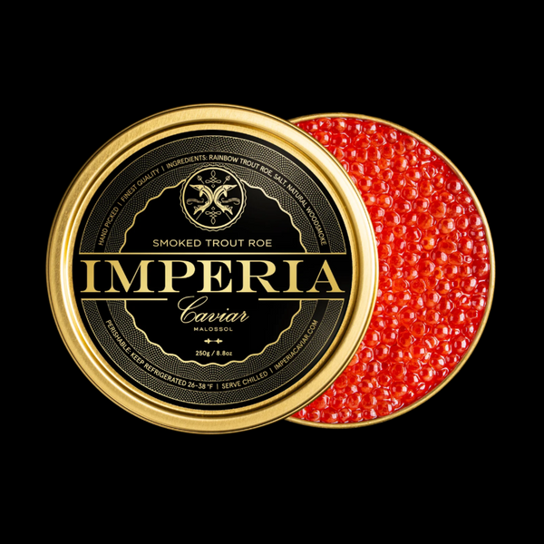 Smoked Trout Roe & Royal Ossetra Caviar & Kaluga Hybrid Reserve Caviar ...