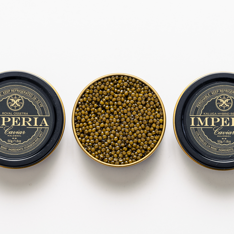 Ossetra, Kaluga, Sevruga Caviar Tasting Bundle