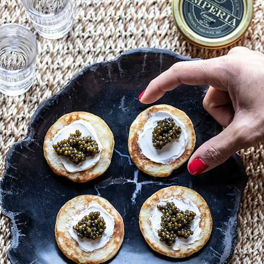 Blini, Crème Fraîche and Caviar bundle