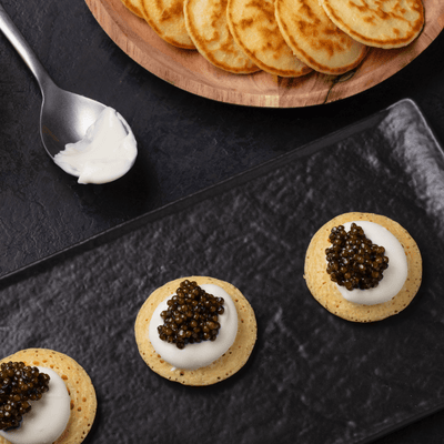Blini, Crème Fraîche and Caviar bundle