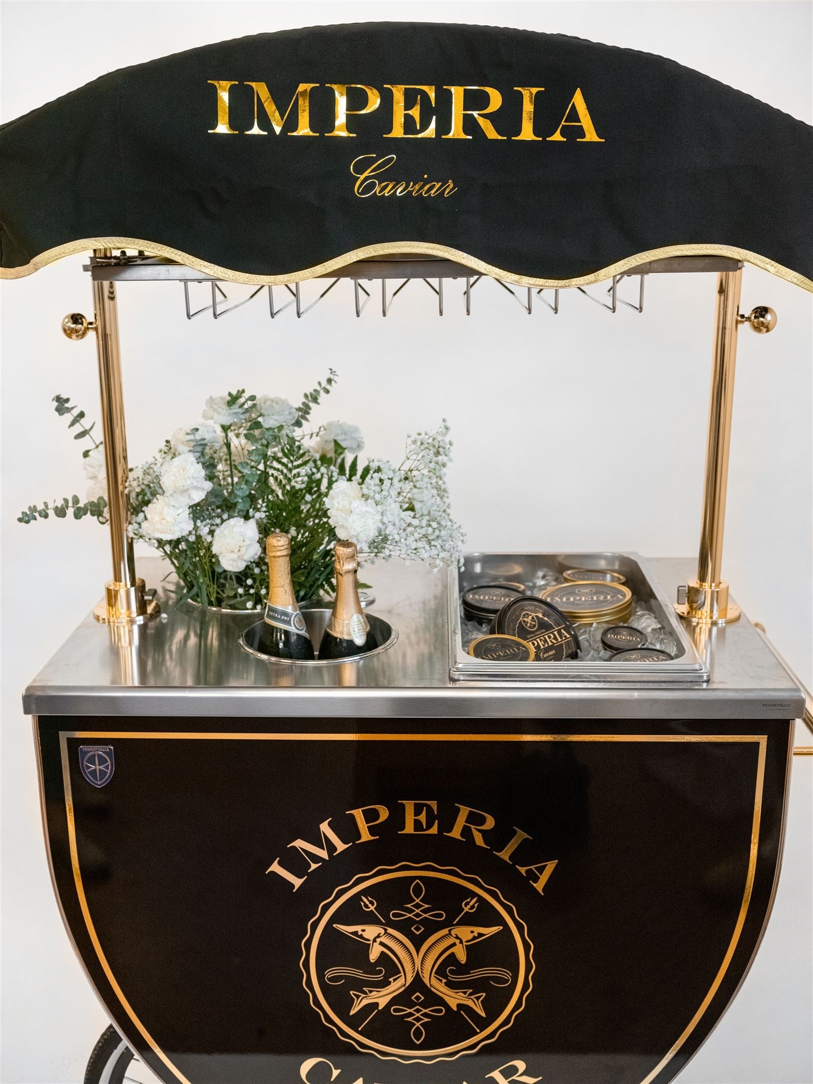 Imperia Caviar cart ready for event service